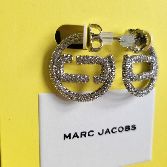 Marc Jacobs Small Pave Hoops - Picture 7 of 12